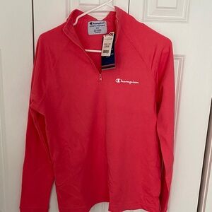 Champion Coral Pink Quarter-Zip Pullover